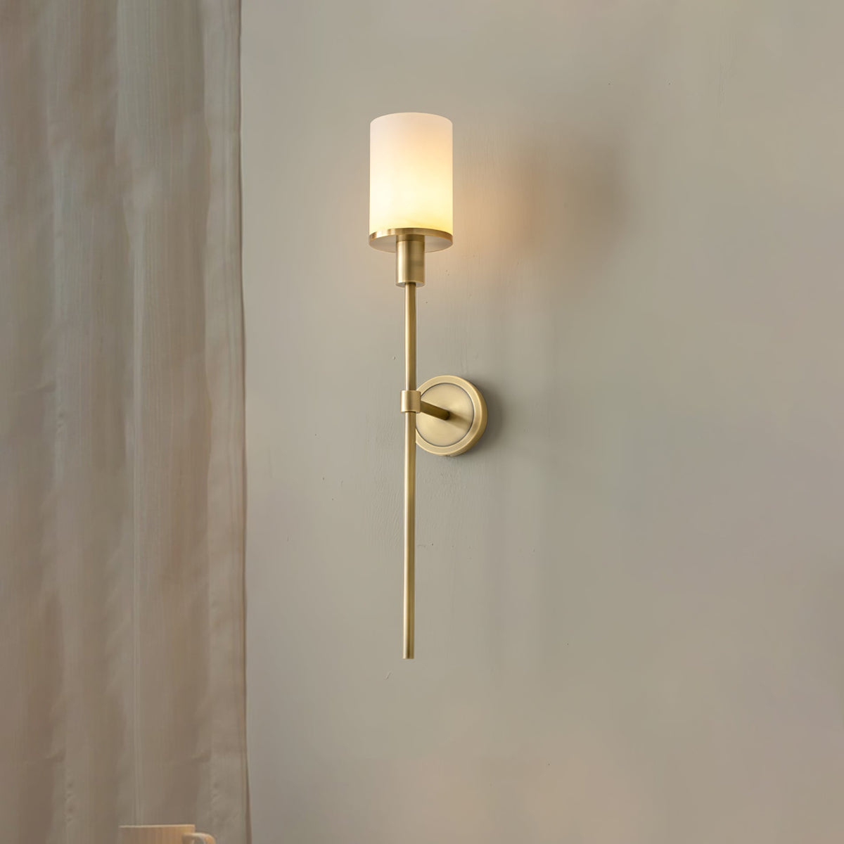 Mycara Aplique de pared Alabastro Nórdico Clásico