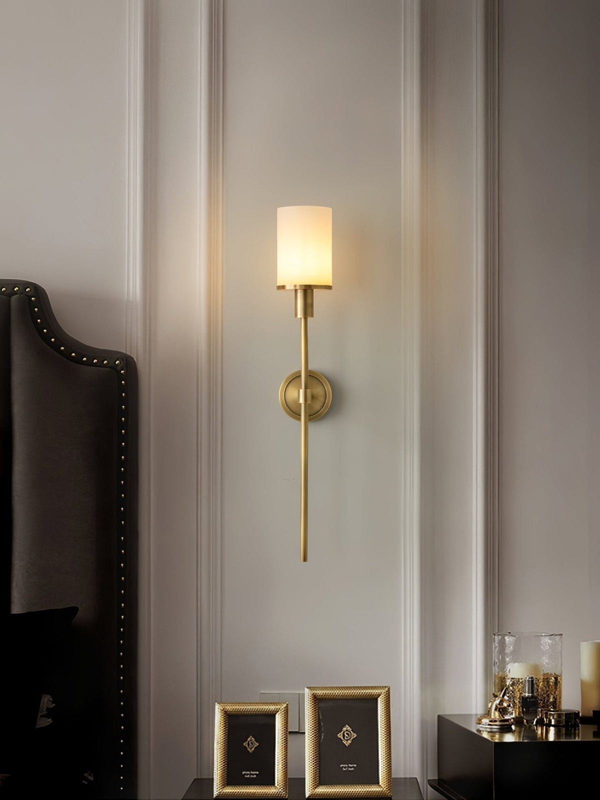 Mycara Aplique de pared Alabastro Nórdico Clásico