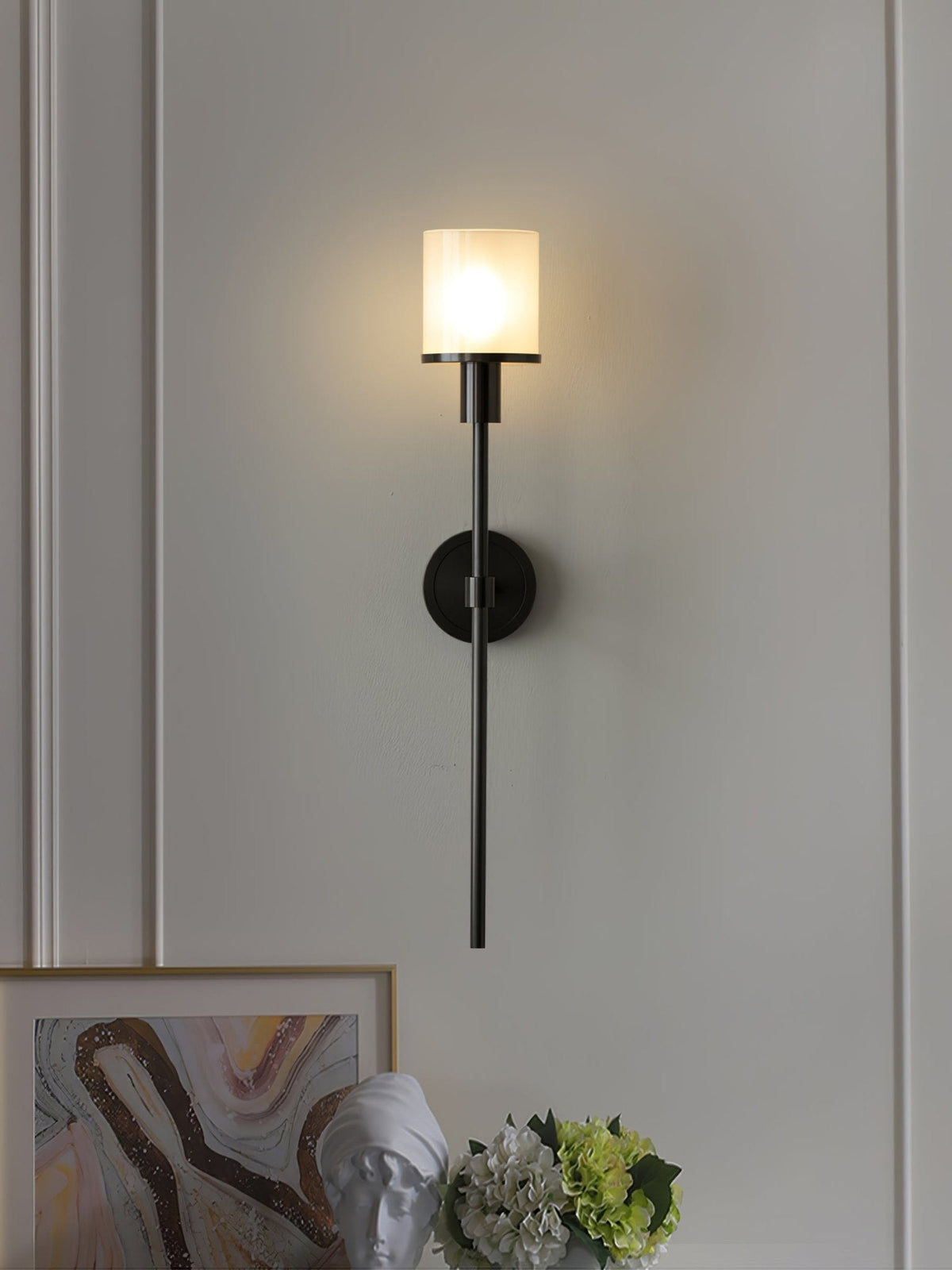 Mycara Aplique de pared Alabastro Nórdico Clásico