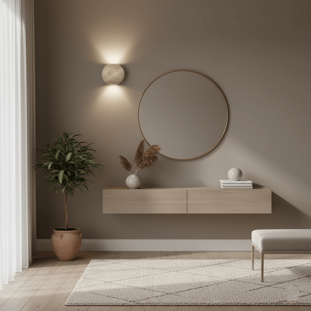 Travian aplique de pared travertino con esfera