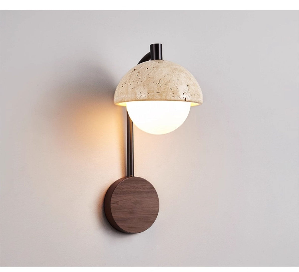 Aplique de pared de travertino Swing Arm
