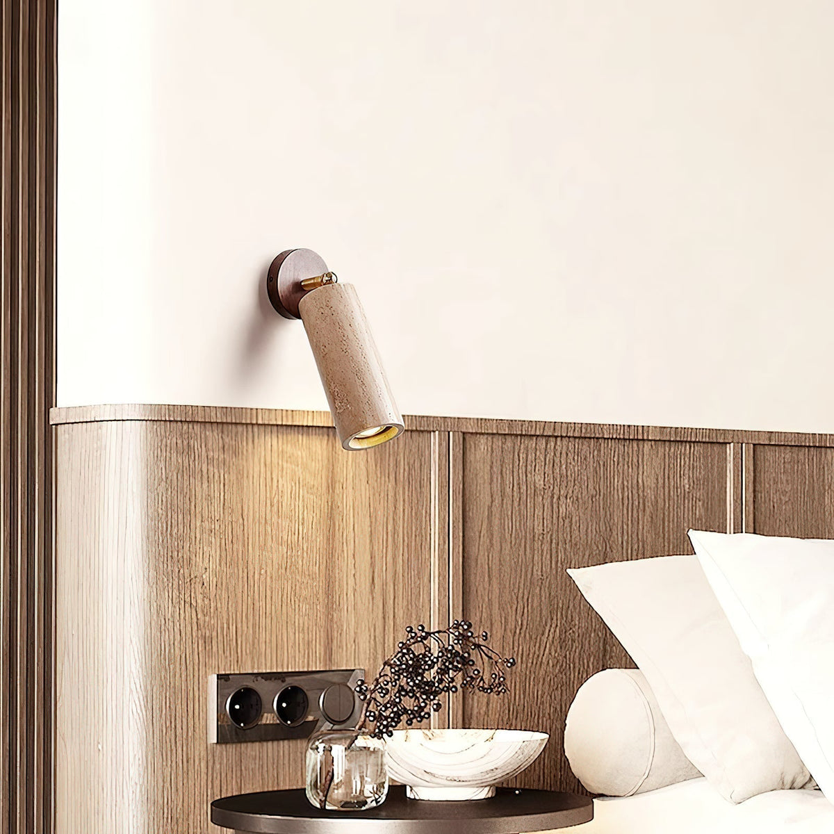 Seralella aplique de pared travertino