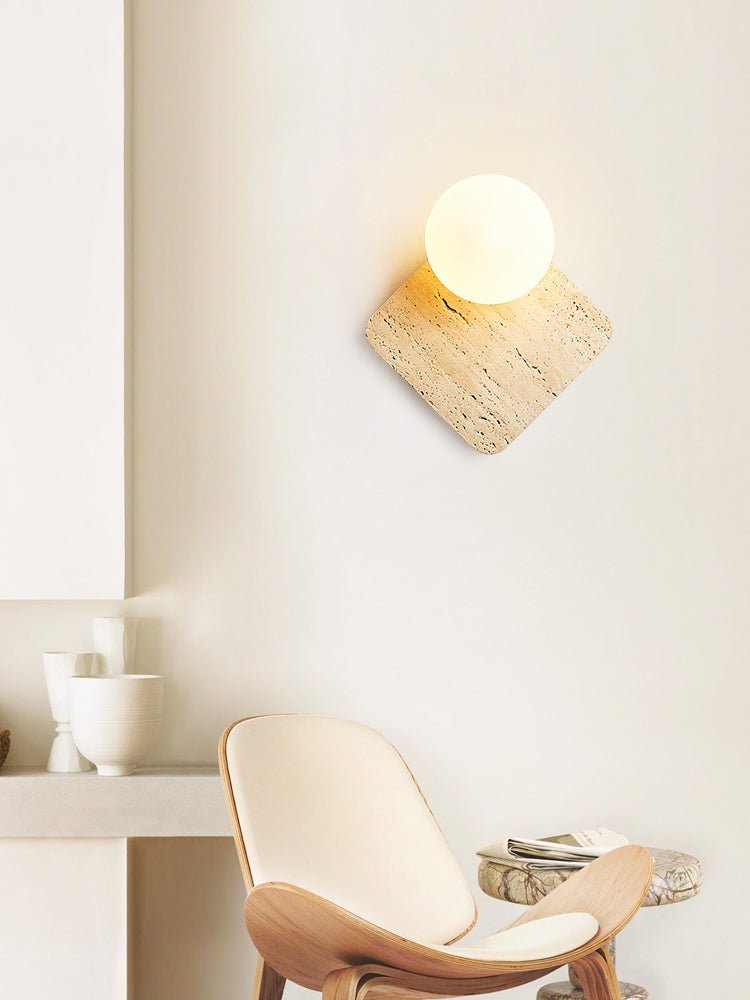 Pia aplique de pared Elmwood con esfera de madera