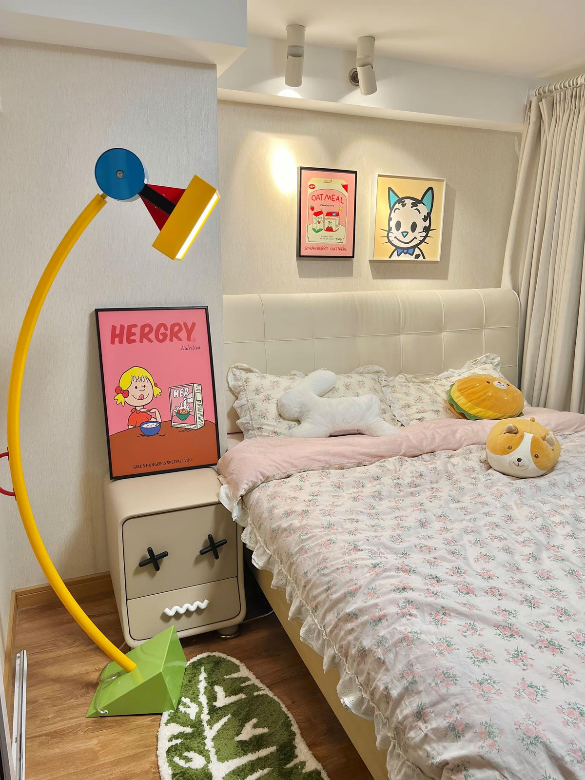 Ecori lámpara de pie artística de acrílico