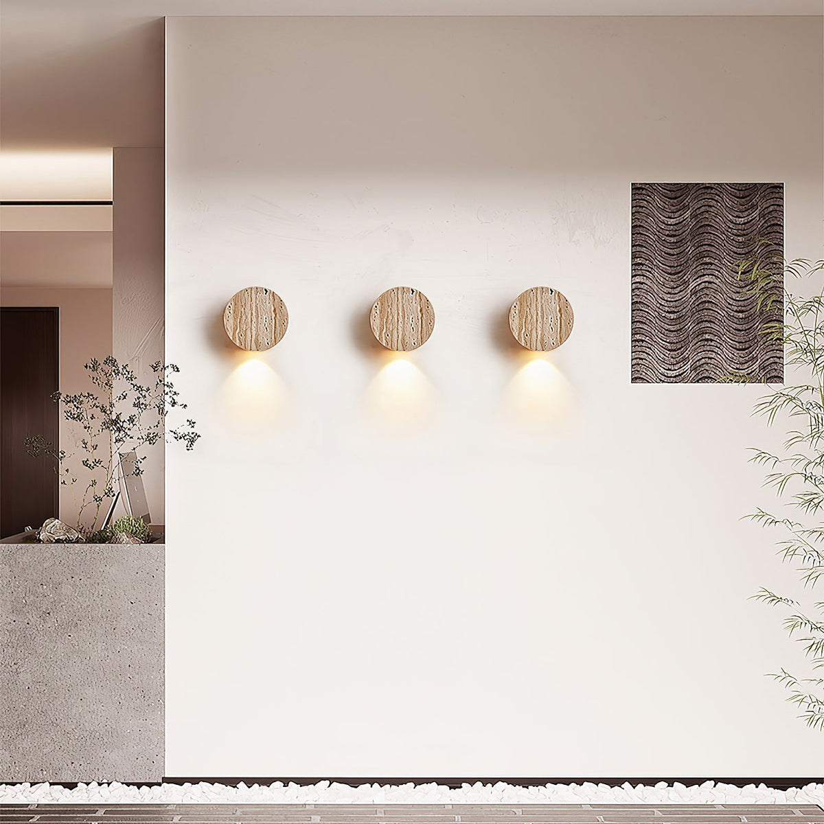 Tavoraya aplique de pared travertino