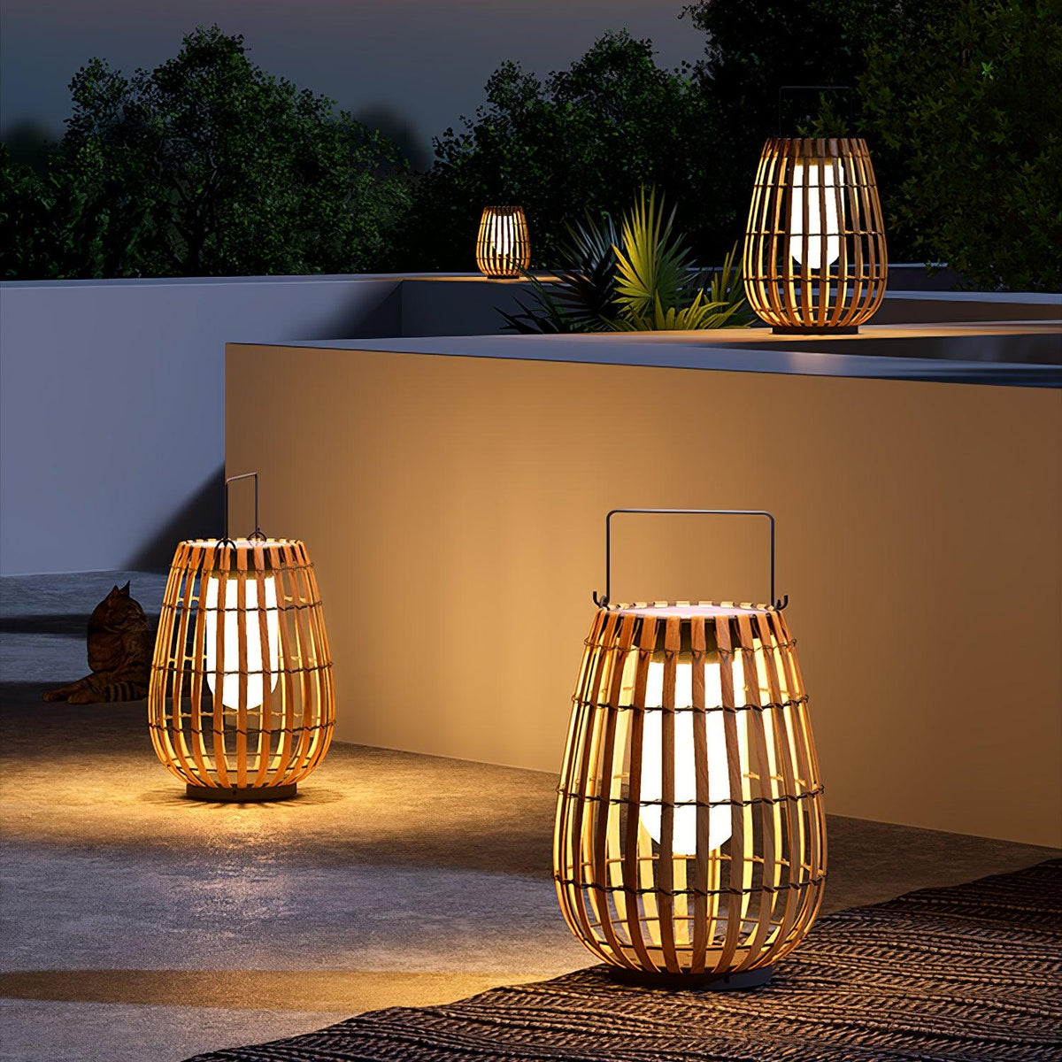 Veshael Tropic Braid farol lámpara exterior