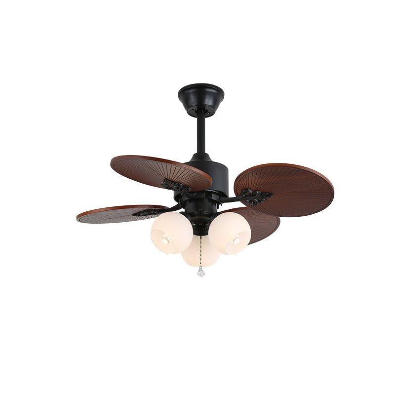 Celiira ventilador de techo con luz Tropical de vidrio
