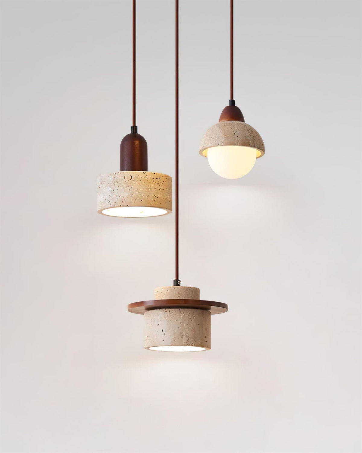 Eluno lámpara colgante multi-luz travertino