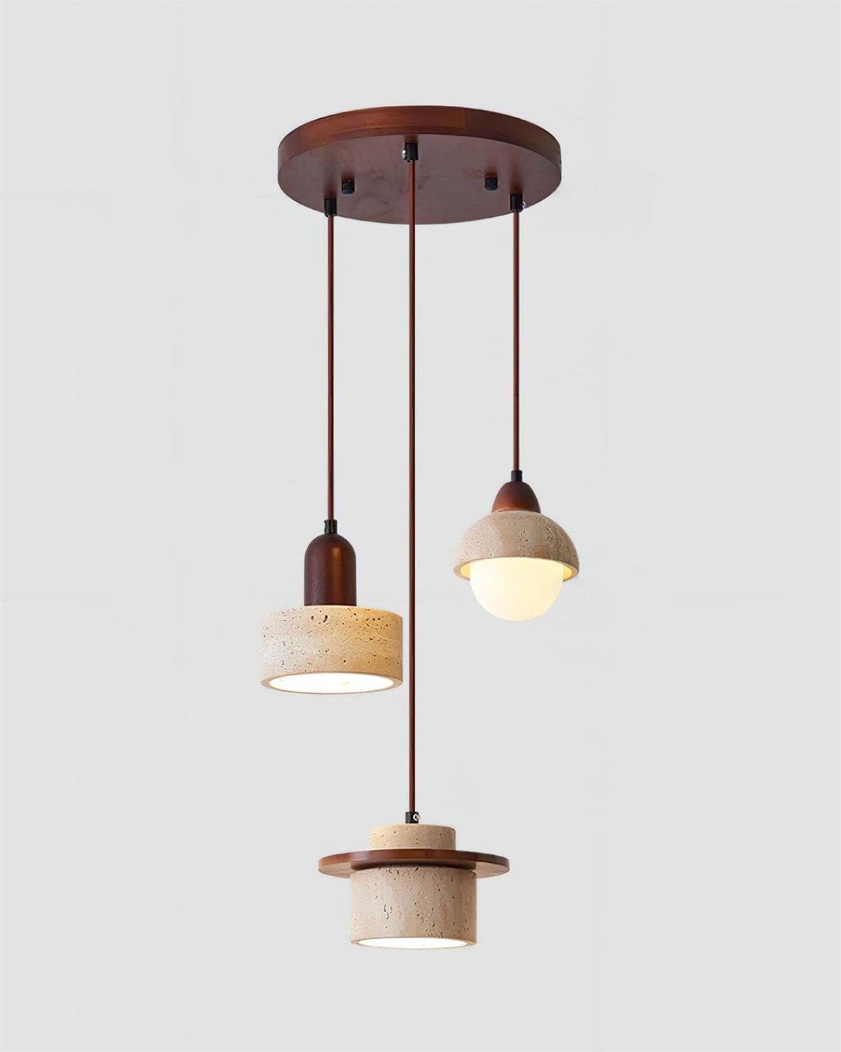 Eluno lámpara colgante multi-luz travertino