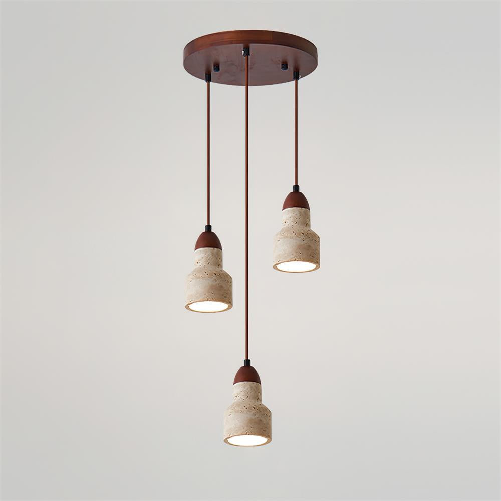 Eluno lámpara colgante multi-luz travertino