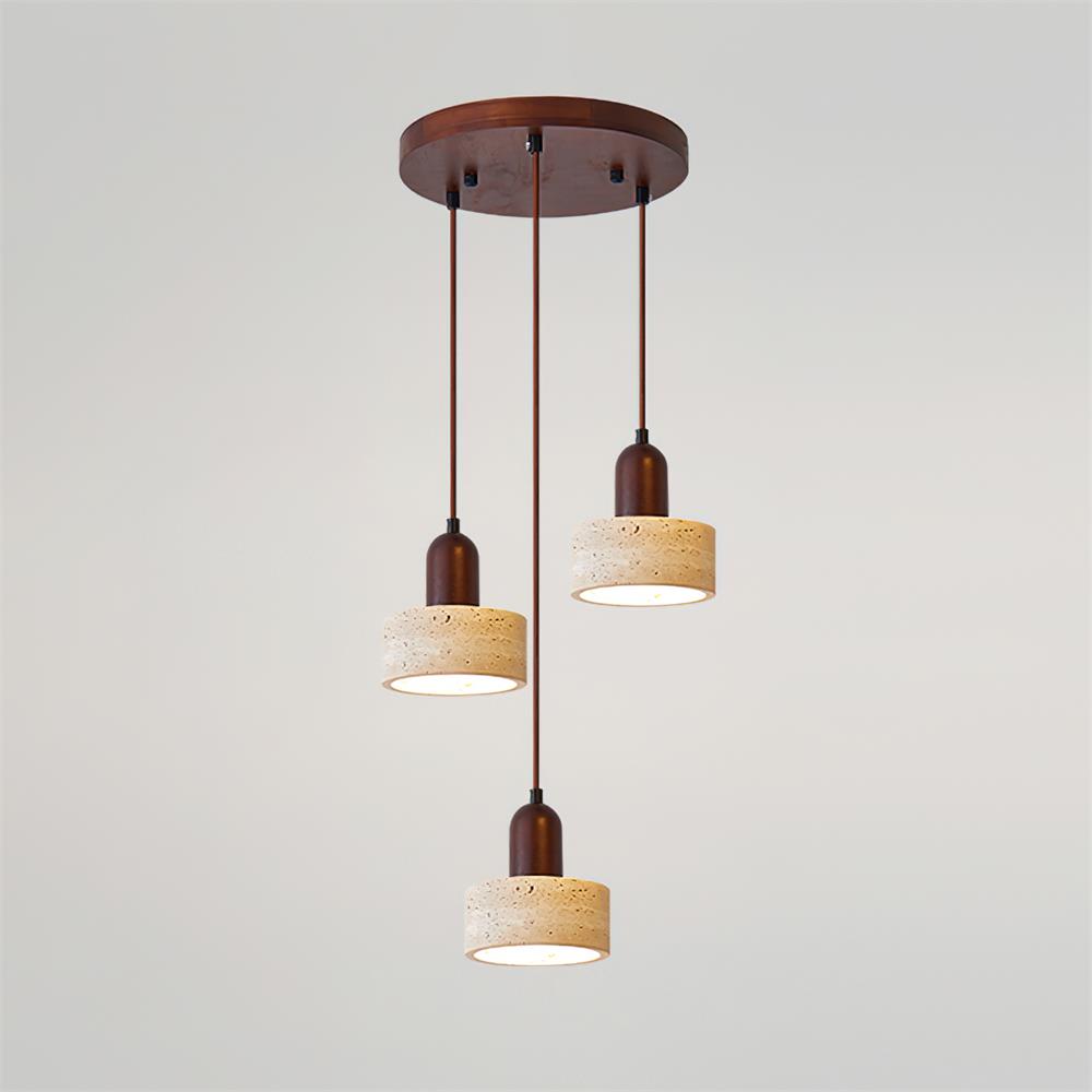 Eluno lámpara colgante multi-luz travertino