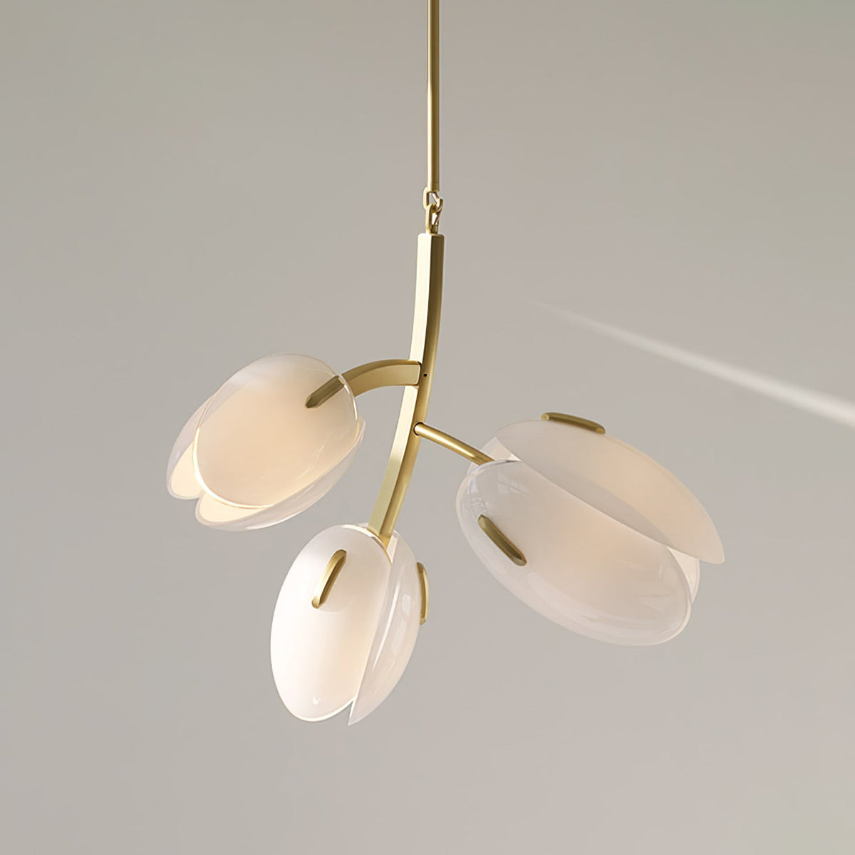 Lámpara de araña flor contemporánea de vidrio
