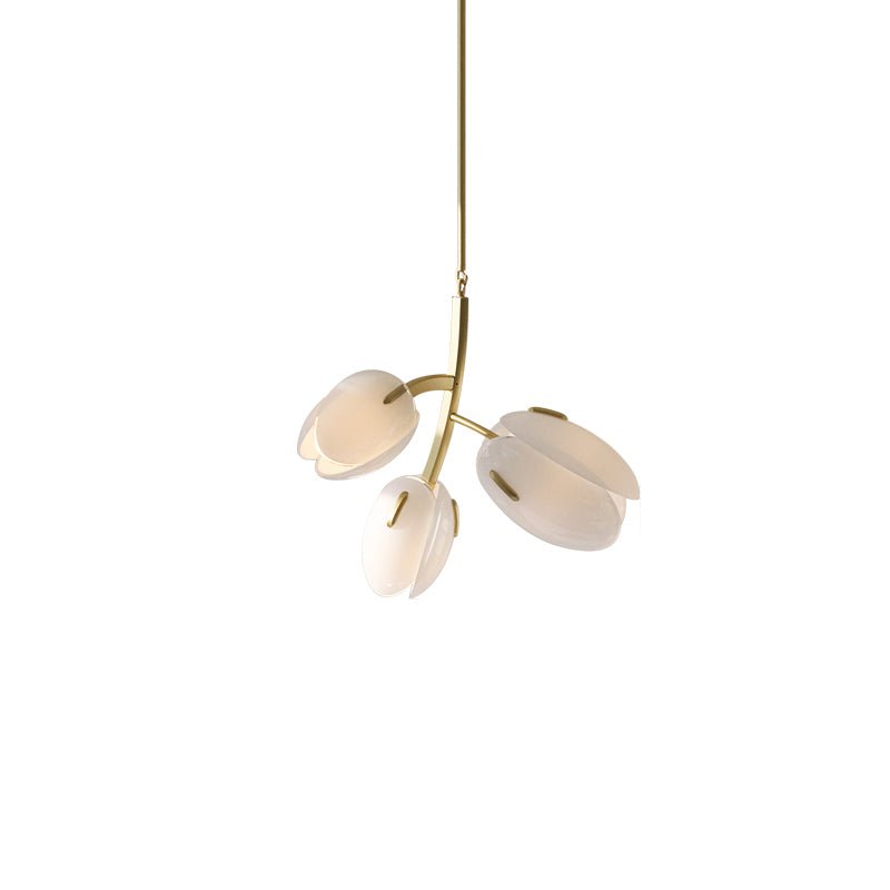 Lámpara de araña flor contemporánea de vidrio