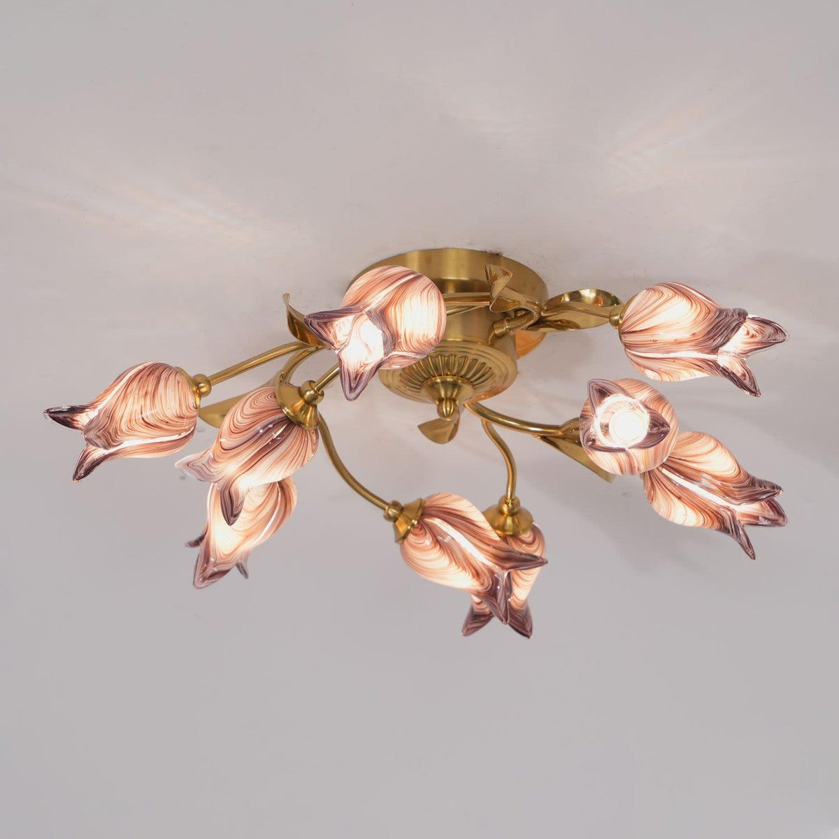 Vathaos lámpara de techo Tulip Serenade de vidrio