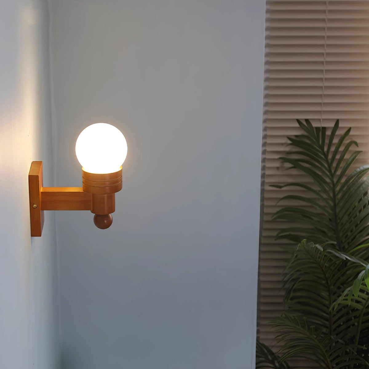 Beam aplique de pared de madera sólida