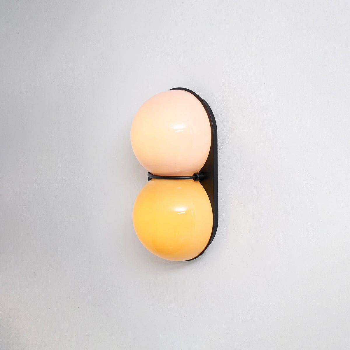 Two aplique de pared Globo vidrio