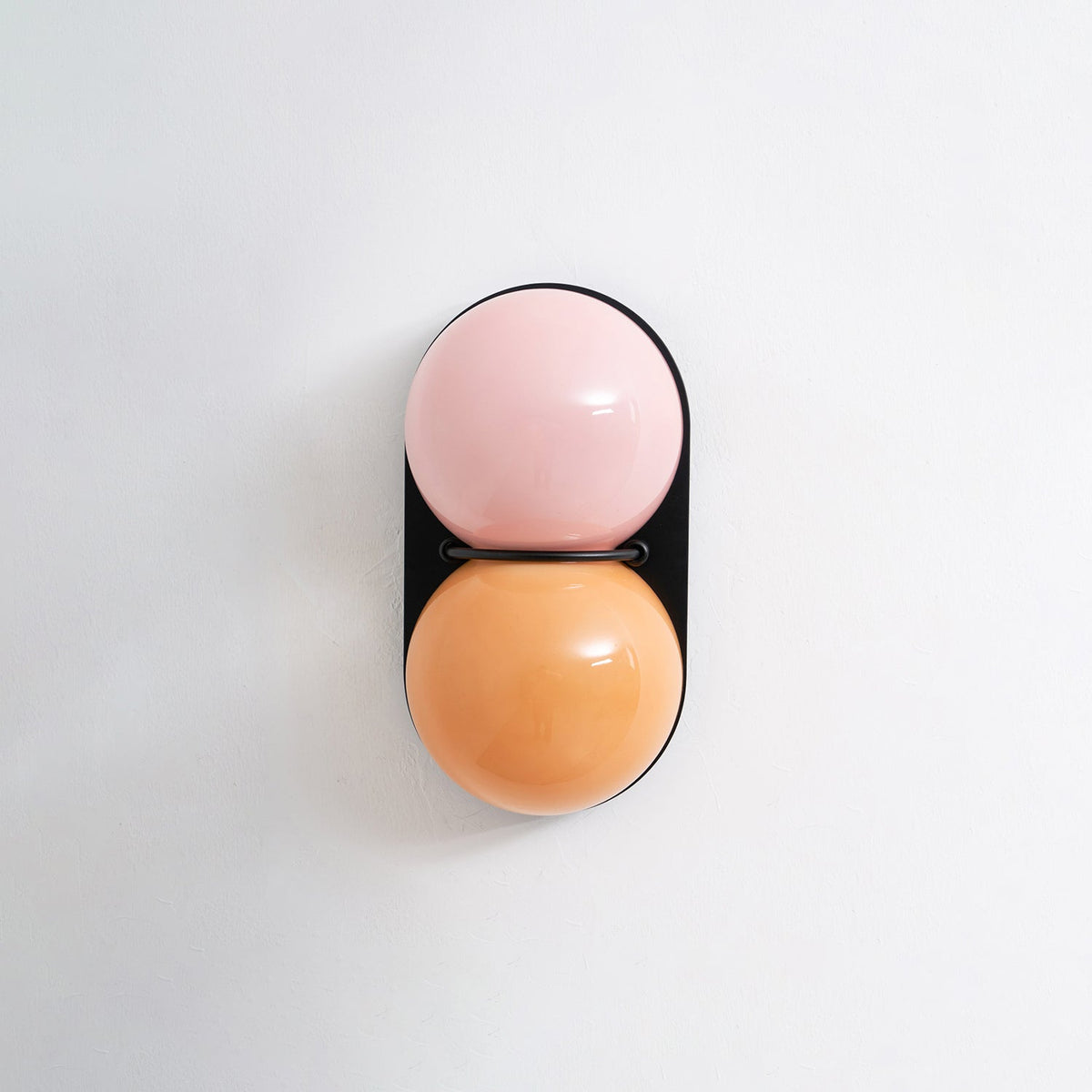 Two aplique de pared Globo vidrio