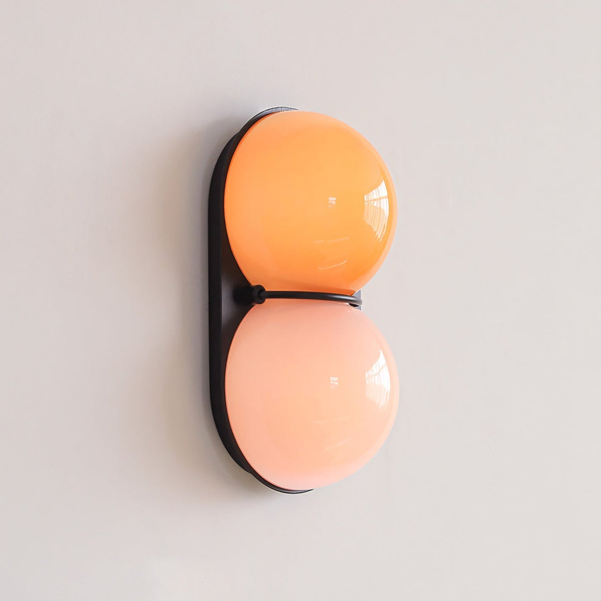 Two aplique de pared Globo vidrio