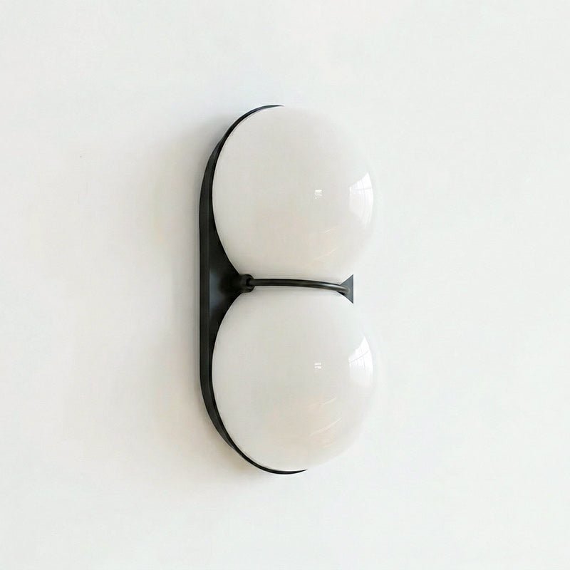 Two aplique de pared Globo vidrio