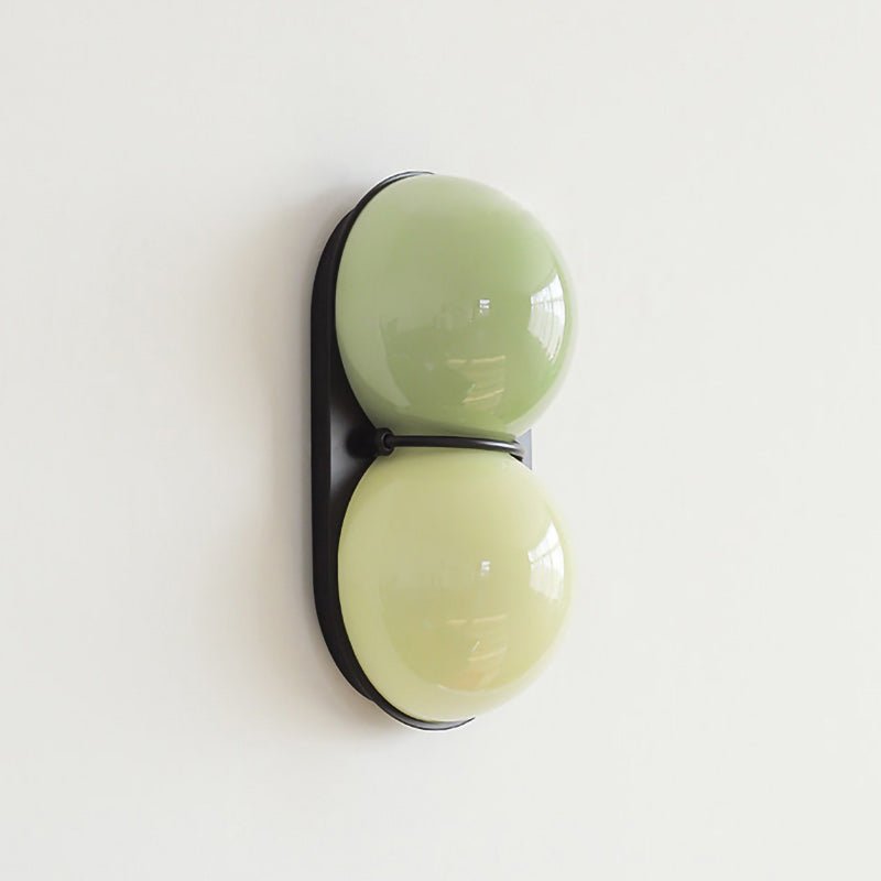 Two aplique de pared Globo vidrio