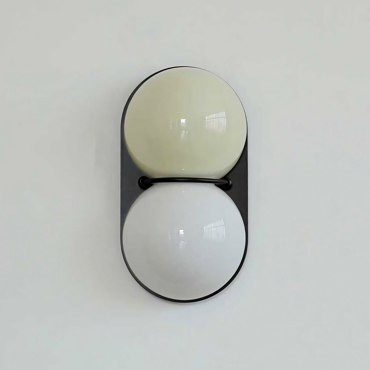 Two aplique de pared Globo vidrio