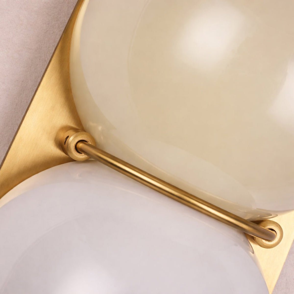 Two aplique de pared Globo vidrio