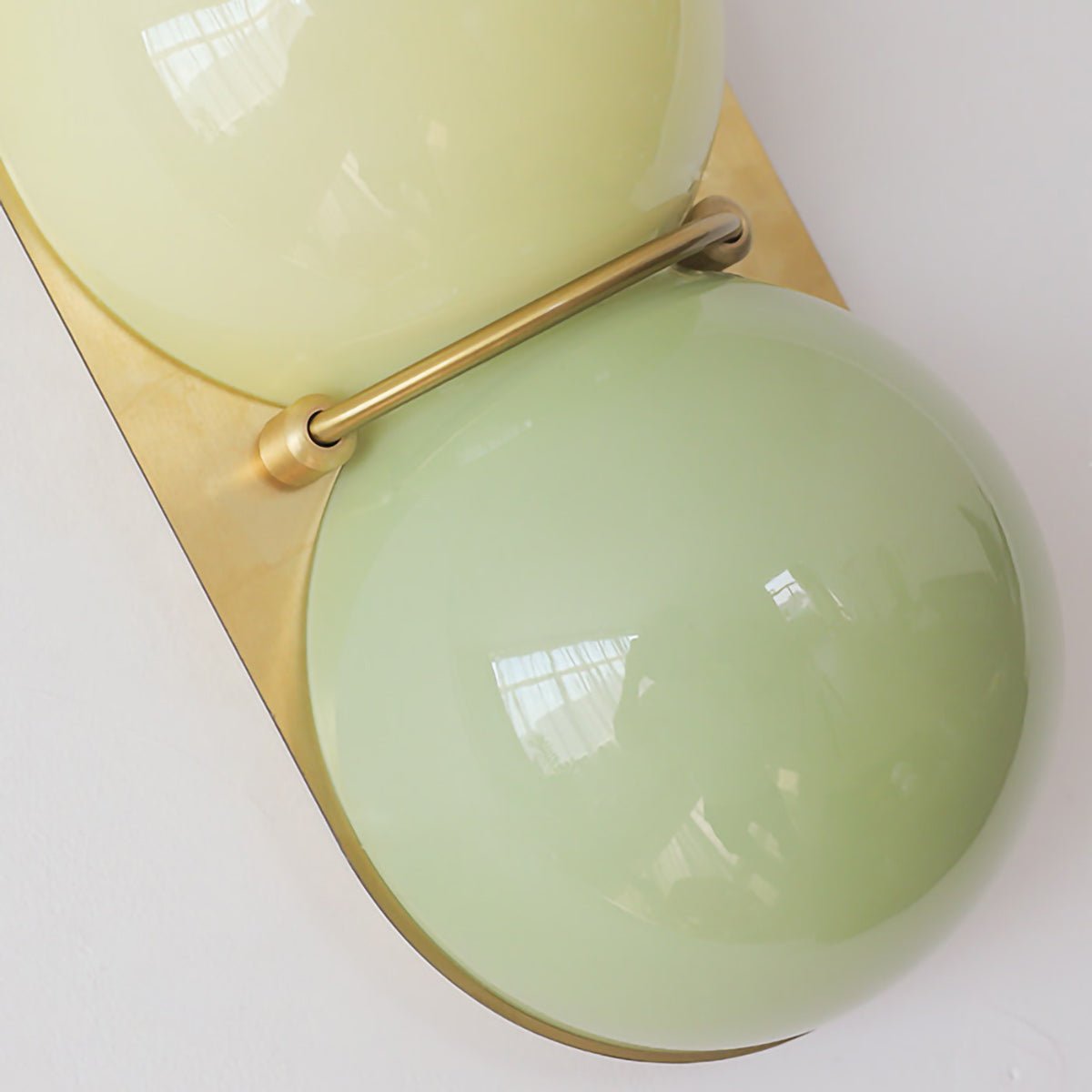 Two aplique de pared Globo vidrio