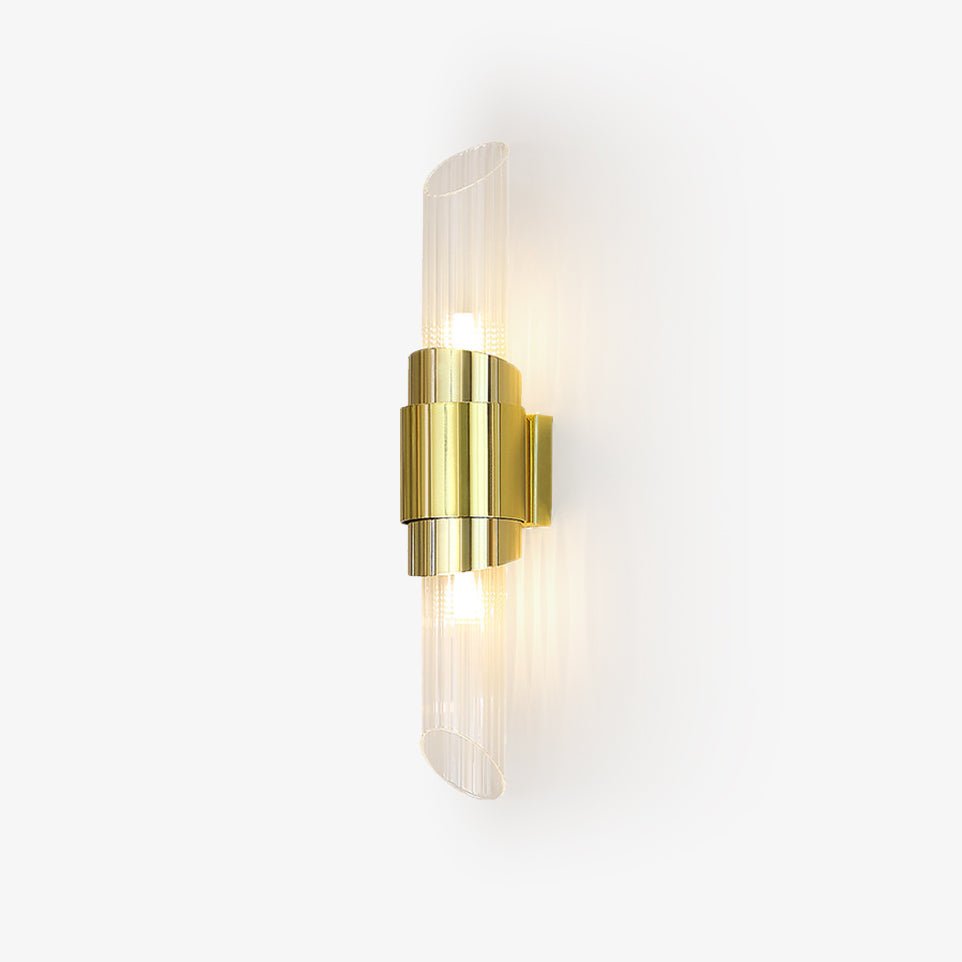 Seluise aplique de pared nórdico pequeño de cristal y metal