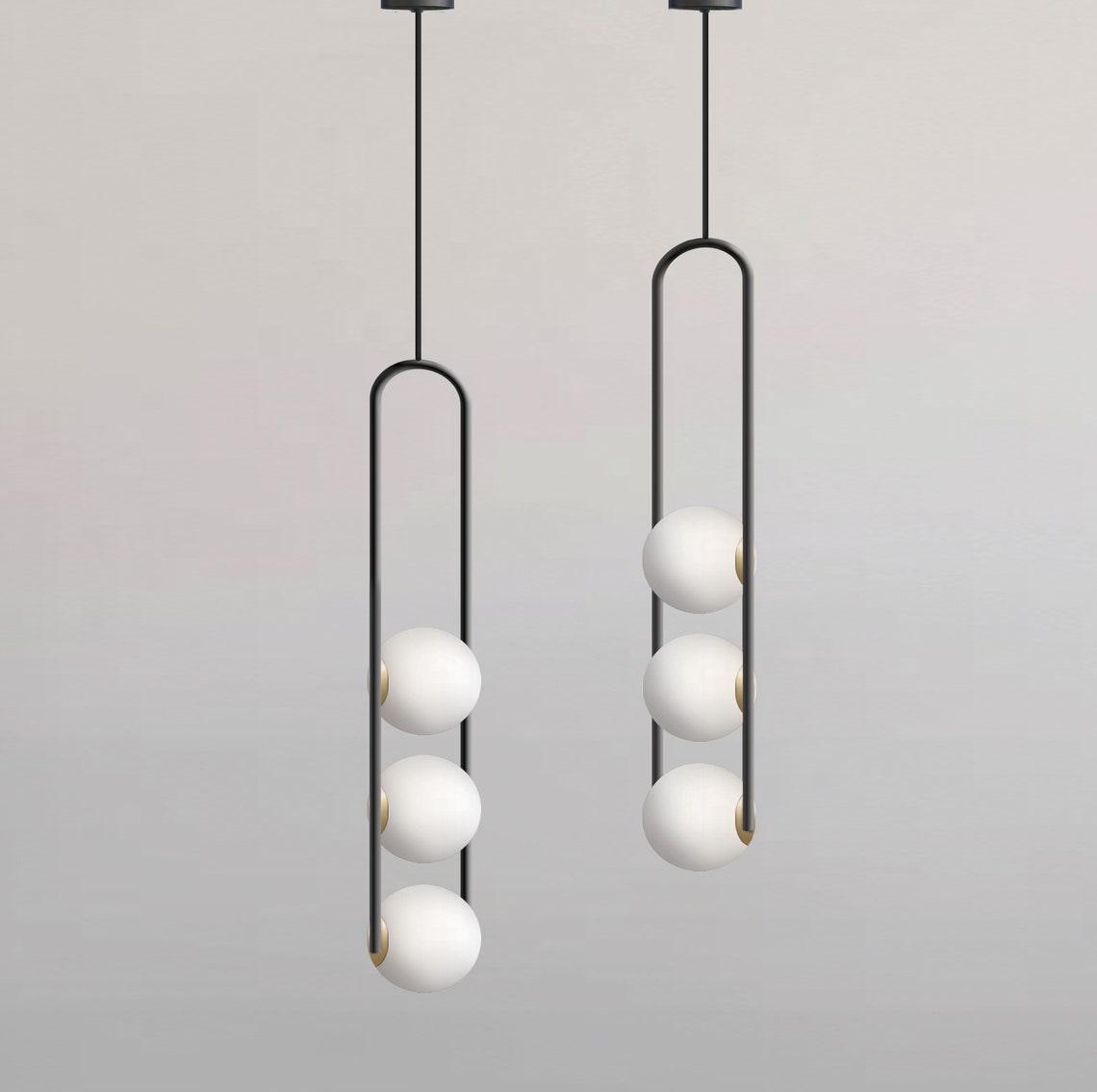 Evelaris lámpara colgante moderna minimalista nórdica de arte en vidrio