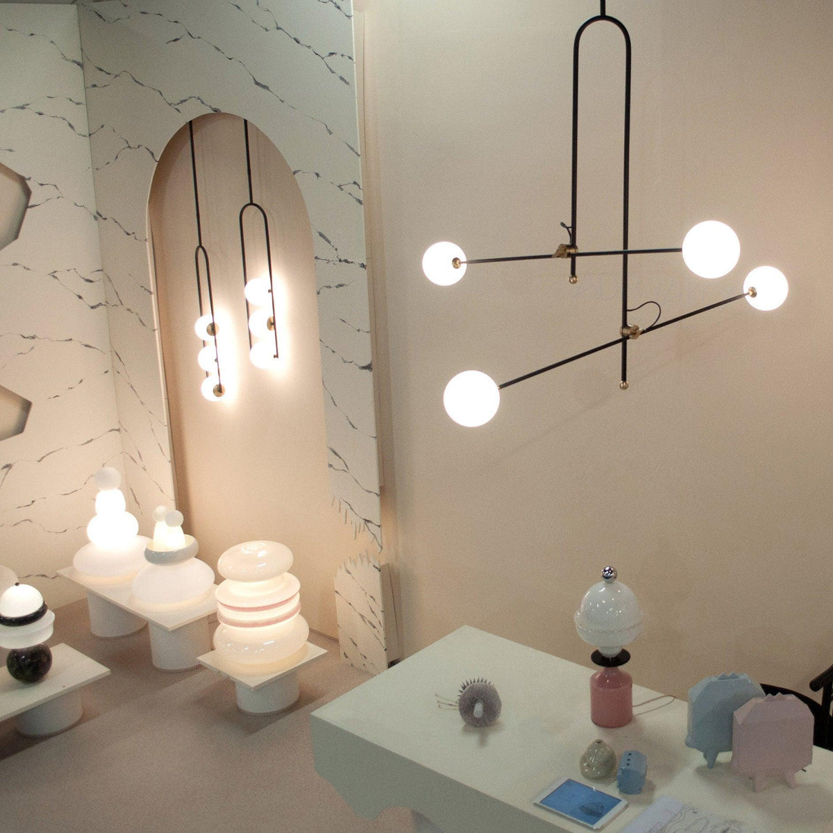 Evelaris lámpara colgante moderna minimalista nórdica de arte en vidrio