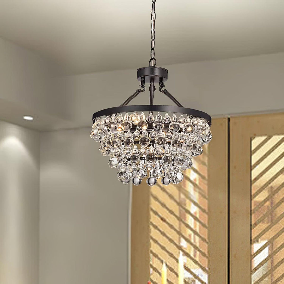 Avelis lámpara de araña postmoderna de lujo con cristal único escalonada