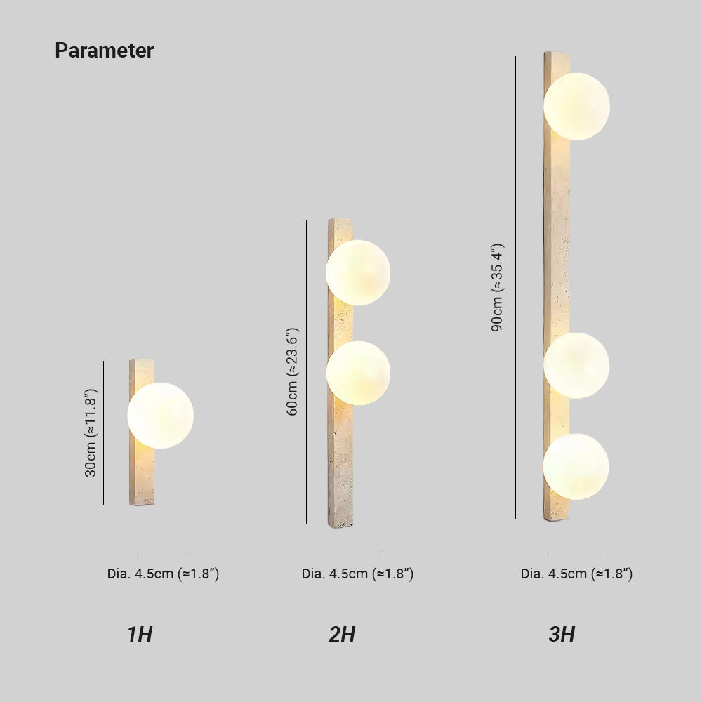 Zoshaira Aplique de pared Travertino Contemporáneo
