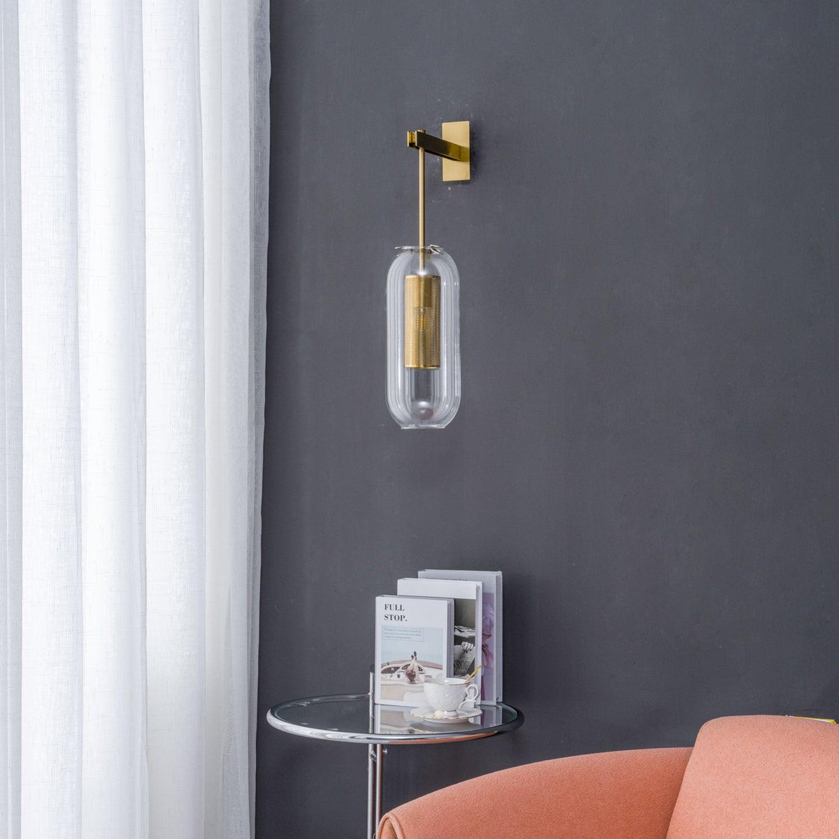 Eirinette aplique de pared Premium con vidrio nórdico