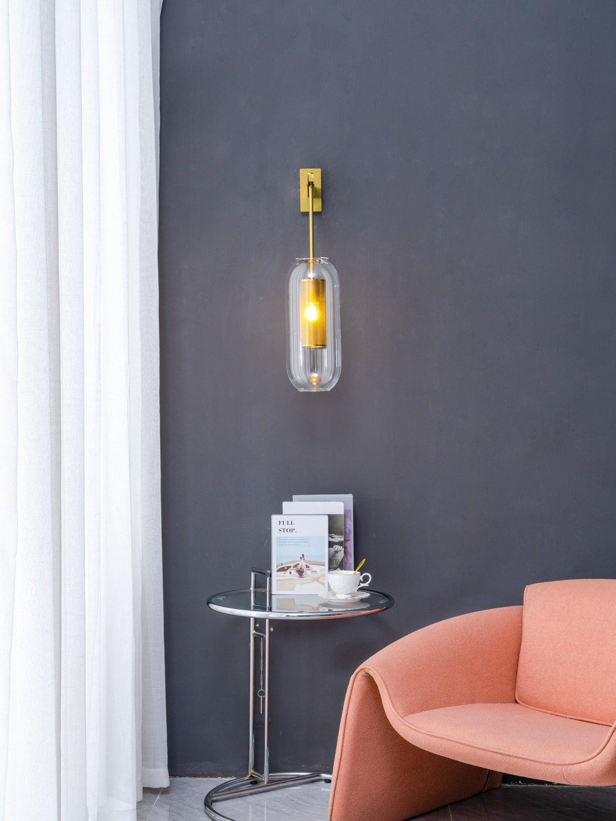 Eirinette aplique de pared Premium con vidrio nórdico