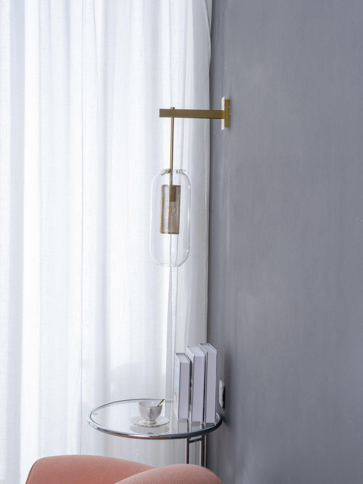 Eirinette aplique de pared Premium con vidrio nórdico