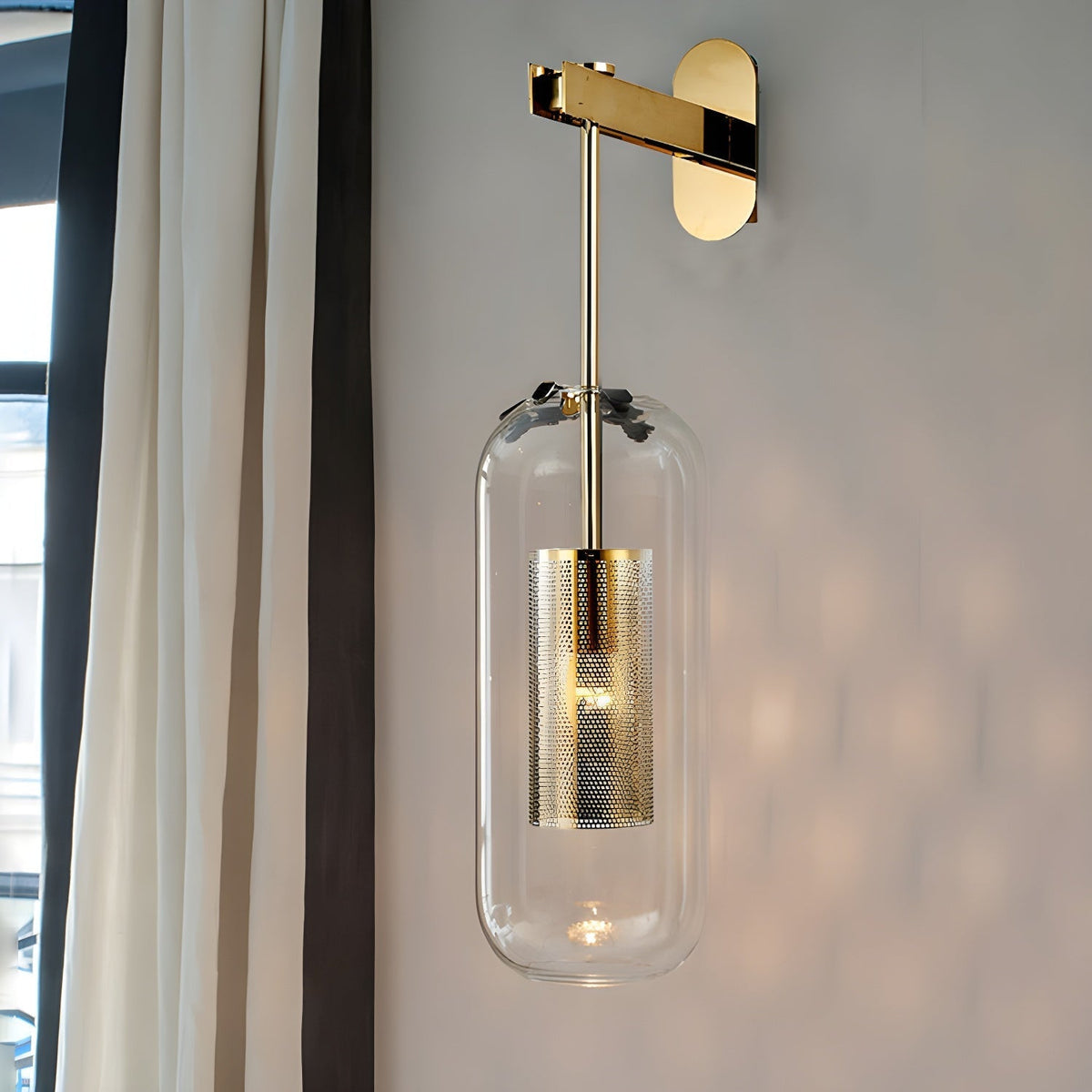 Eirinette aplique de pared Premium con vidrio nórdico