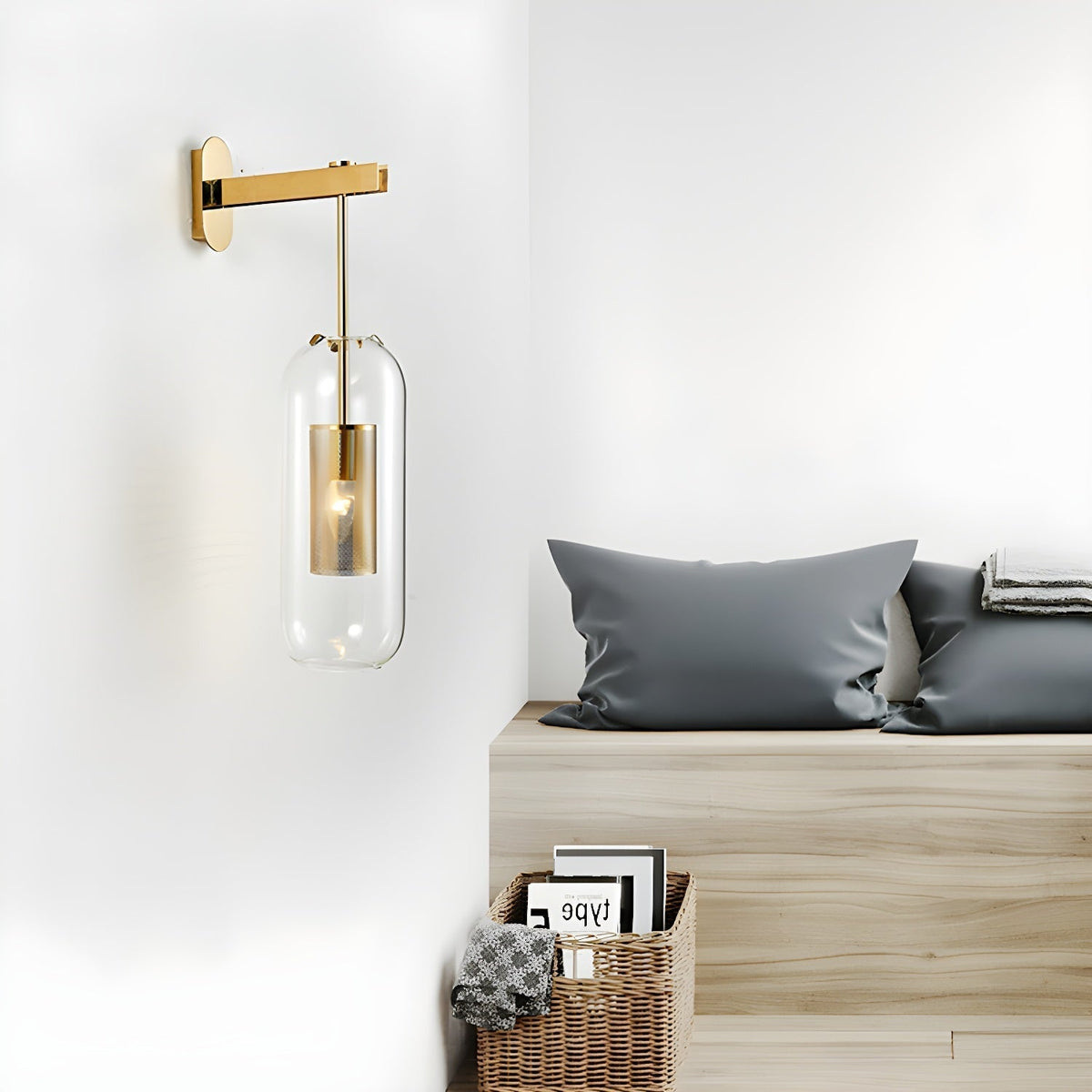 Eirinette aplique de pared Premium con vidrio nórdico