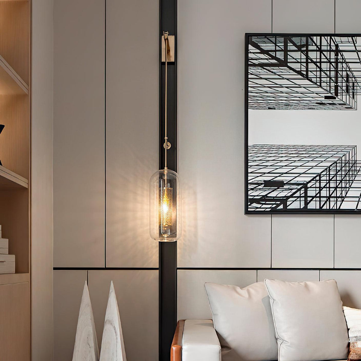Dae aplique de pared moderno minimalista de vidrio
