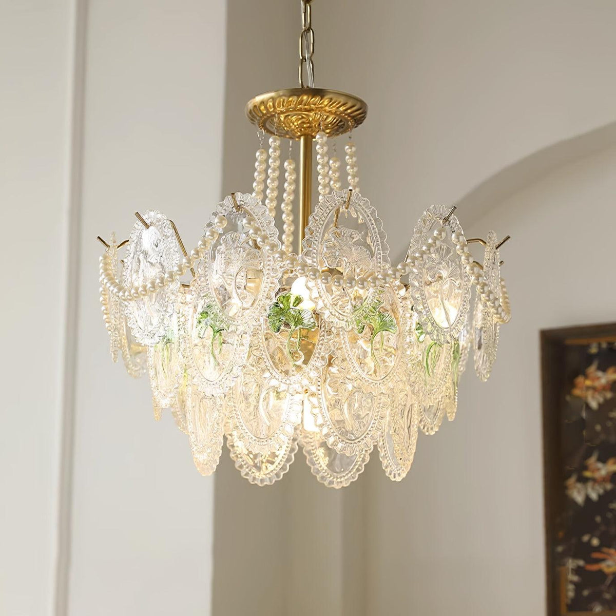 Kristy Lámparas de araña con Perlas Luminiscentes