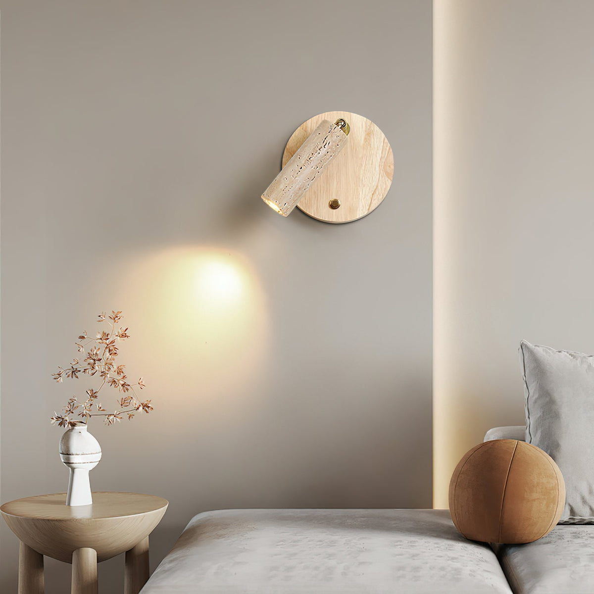Aspen aplique de pared de travertino beige