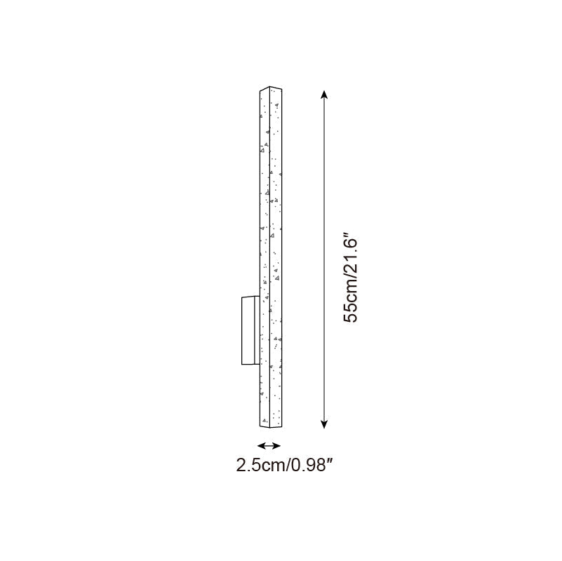 Corvella aplique de pared Slim lineal de travertino minimalista