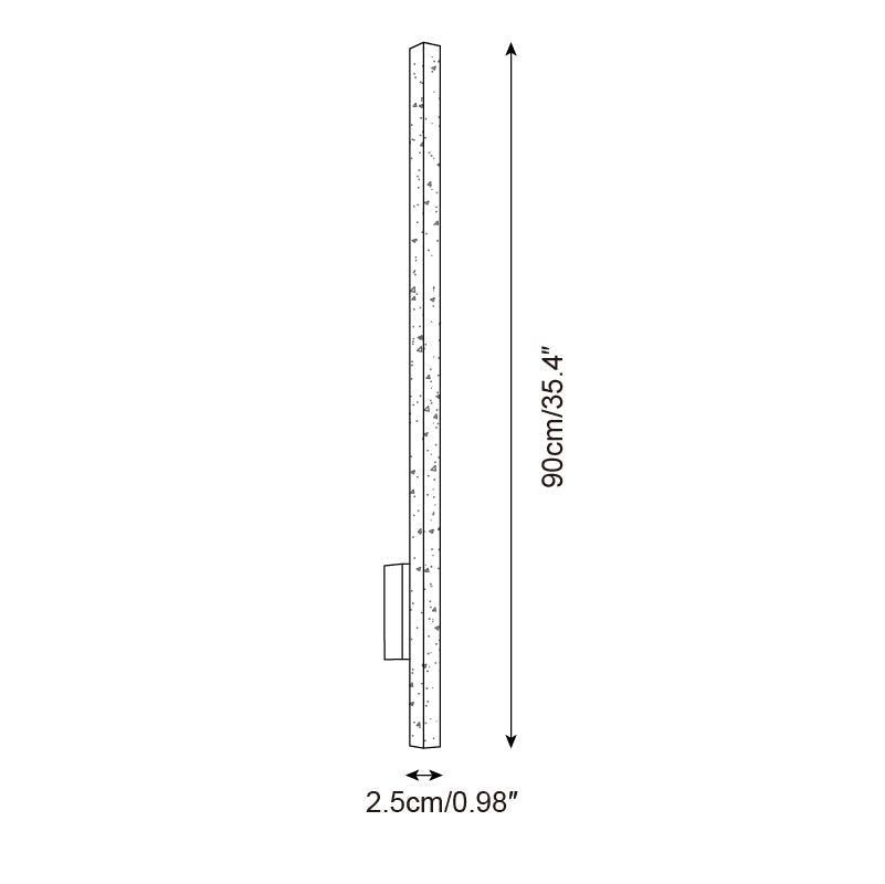 Corvella aplique de pared Slim lineal de travertino minimalista
