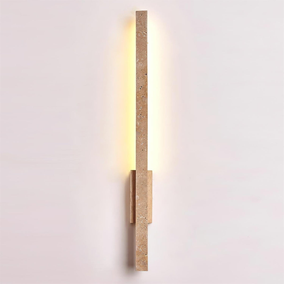 Corvella aplique de pared Slim lineal de travertino minimalista