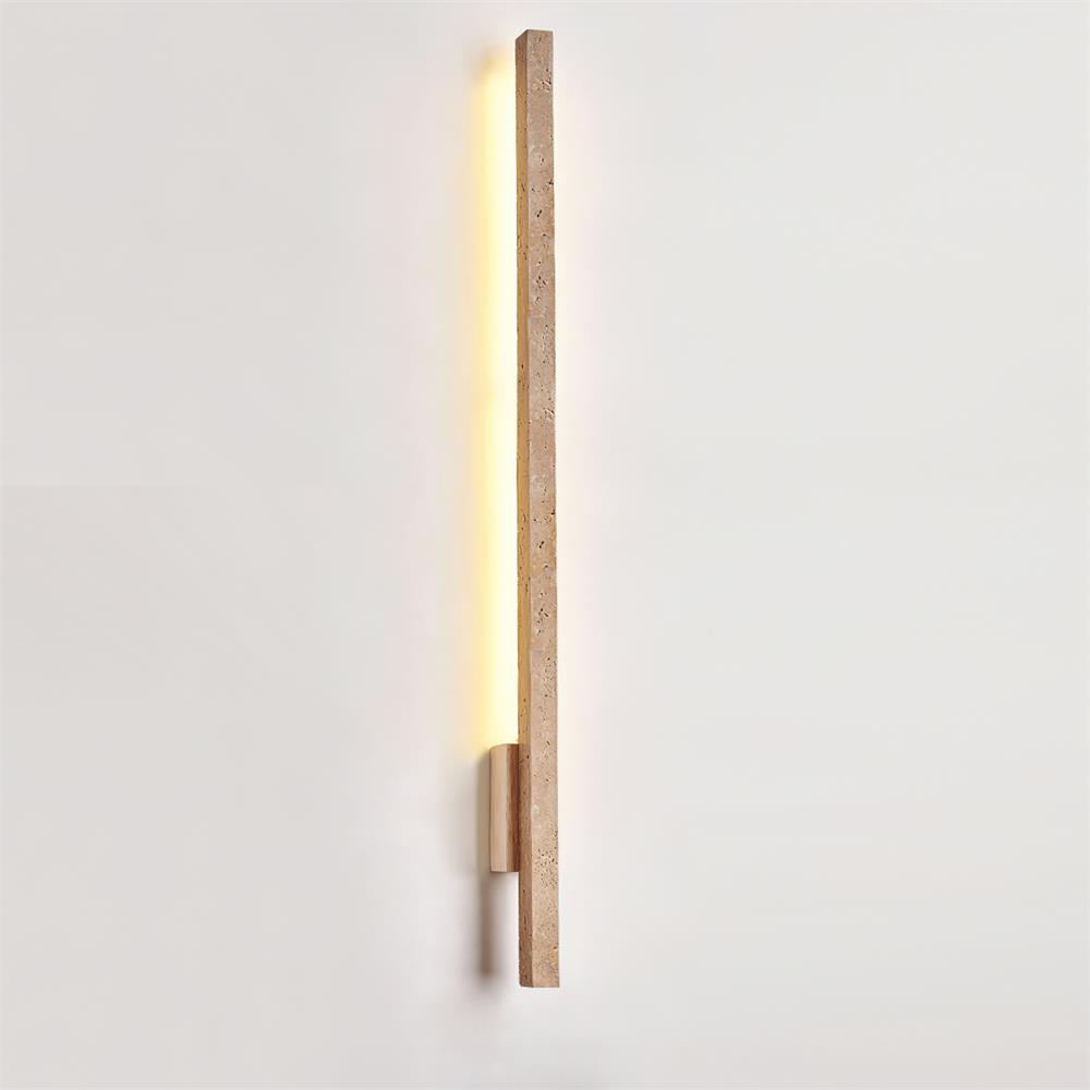 Corvella aplique de pared Slim lineal de travertino minimalista
