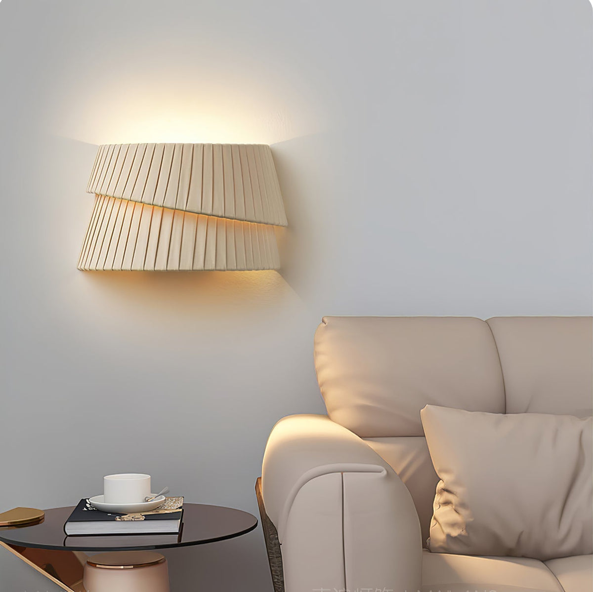 Cevelarae aplique de pared Premium nórdico con arte en tejido y diseño torsionado