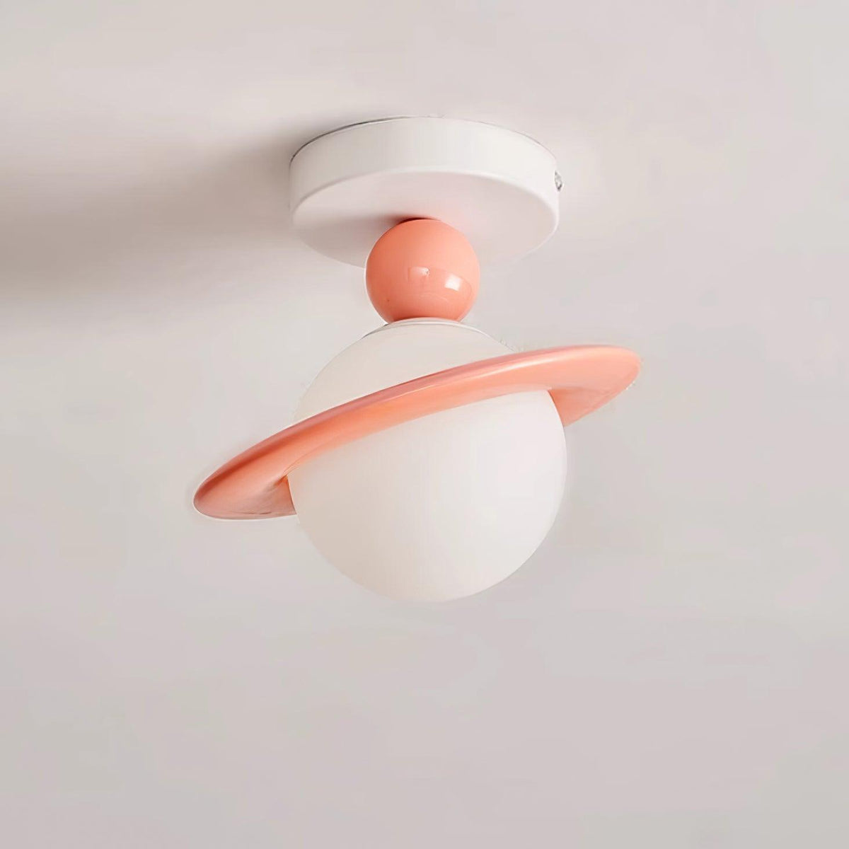 Selvian lámpara de techo roja y blanca Sputnik