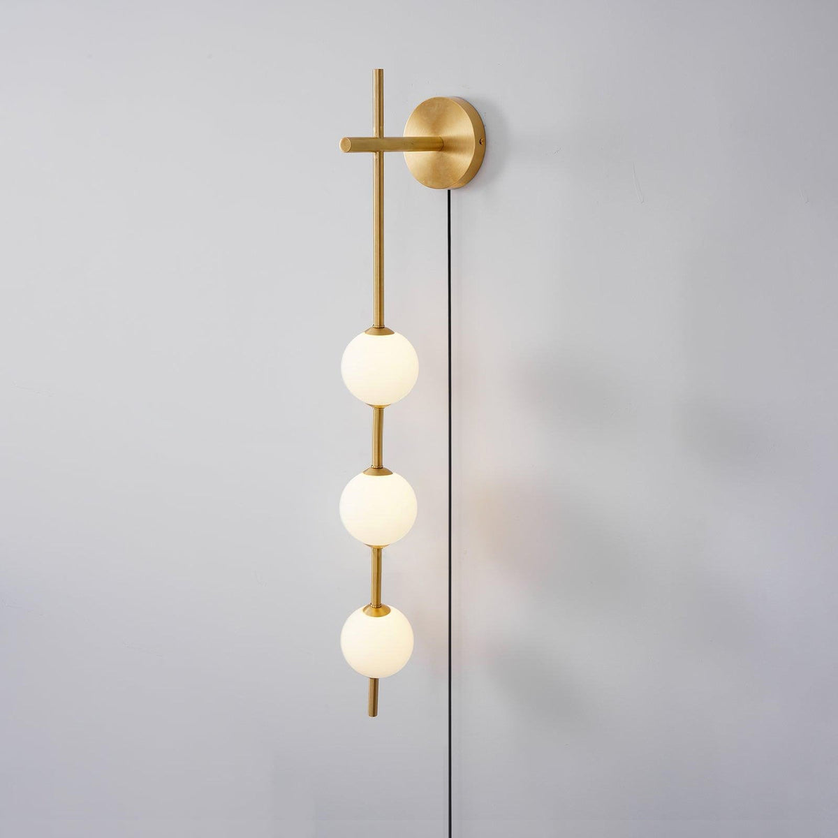 Ilraeia aplique de pared con globo vertical enchufable