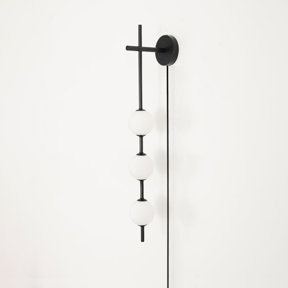 Ilraeia aplique de pared con globo vertical enchufable