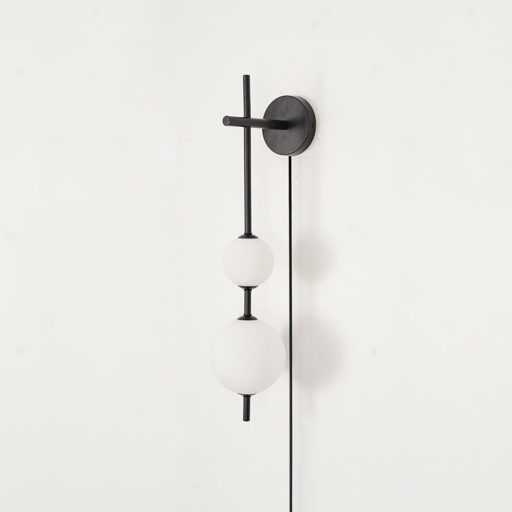 Ilraeia aplique de pared con globo vertical enchufable