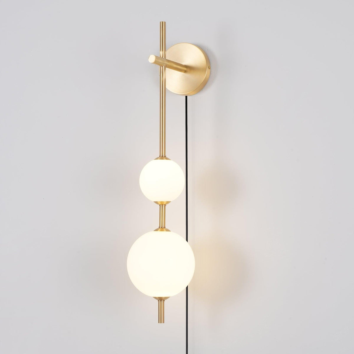 Ilraeia aplique de pared con globo vertical enchufable